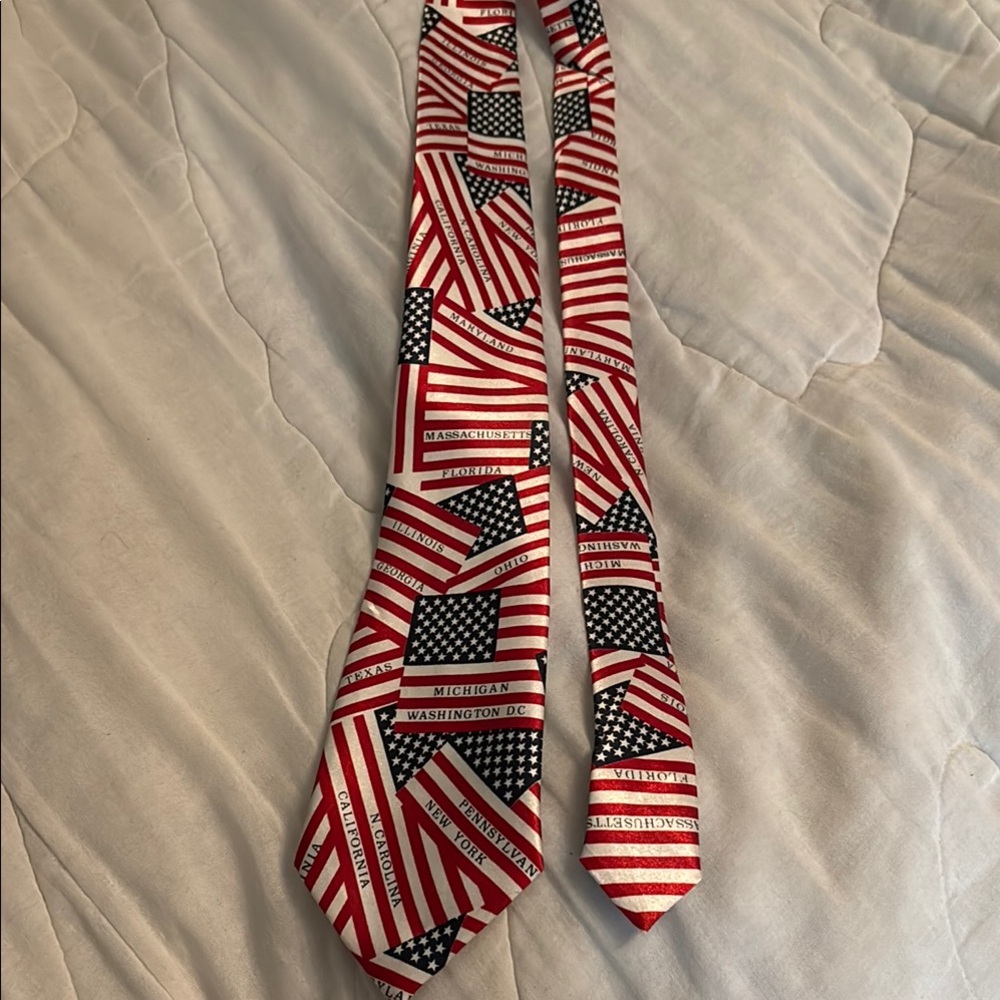 Red and Blue Patriotic Flag Ties